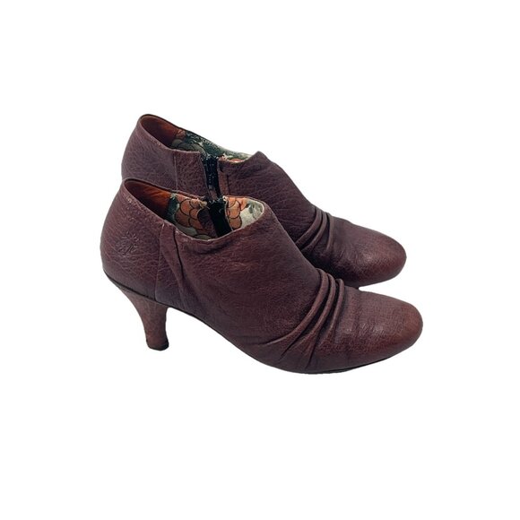 Fly London Brown Leather Heel Mules Withcycore Sz 8.5 - Picture 1 of 7